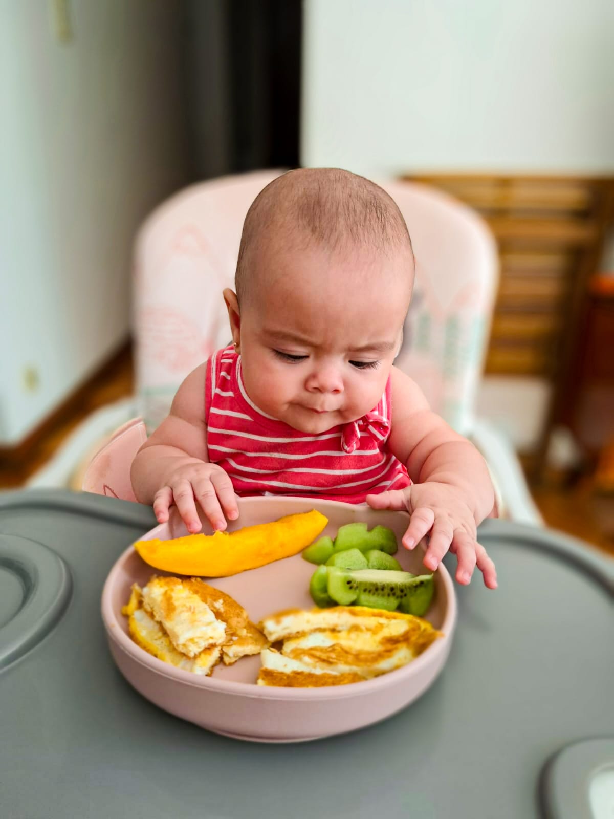 Omelette con kiwi y durazno